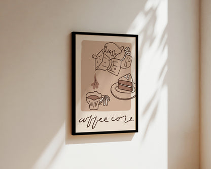 Coffee Core Dainty Wall Art Print