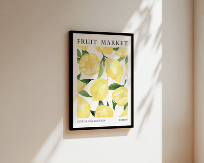 Fruit Market Lemon Art Wall Art Print