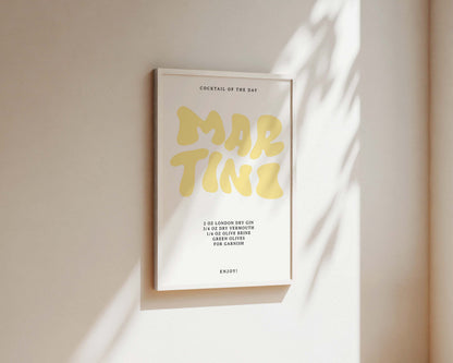 Martini Wall Art Print