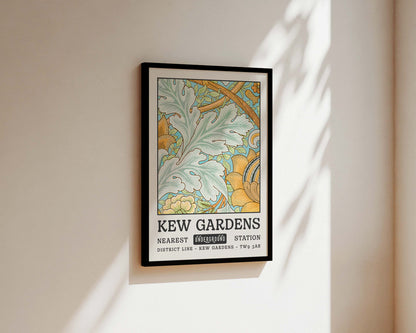 Kew Gardens Light Blue Tapestry Art Wall Art Print