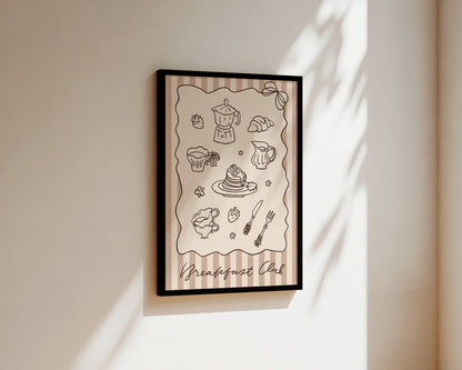 Breakfast Club Stripes Wall Art Print