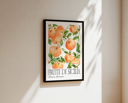 Frutti Di Sicillia Orange Art Wall Art Print