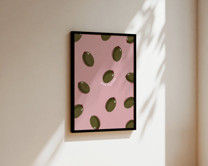 Pink Olive Wall Art Print