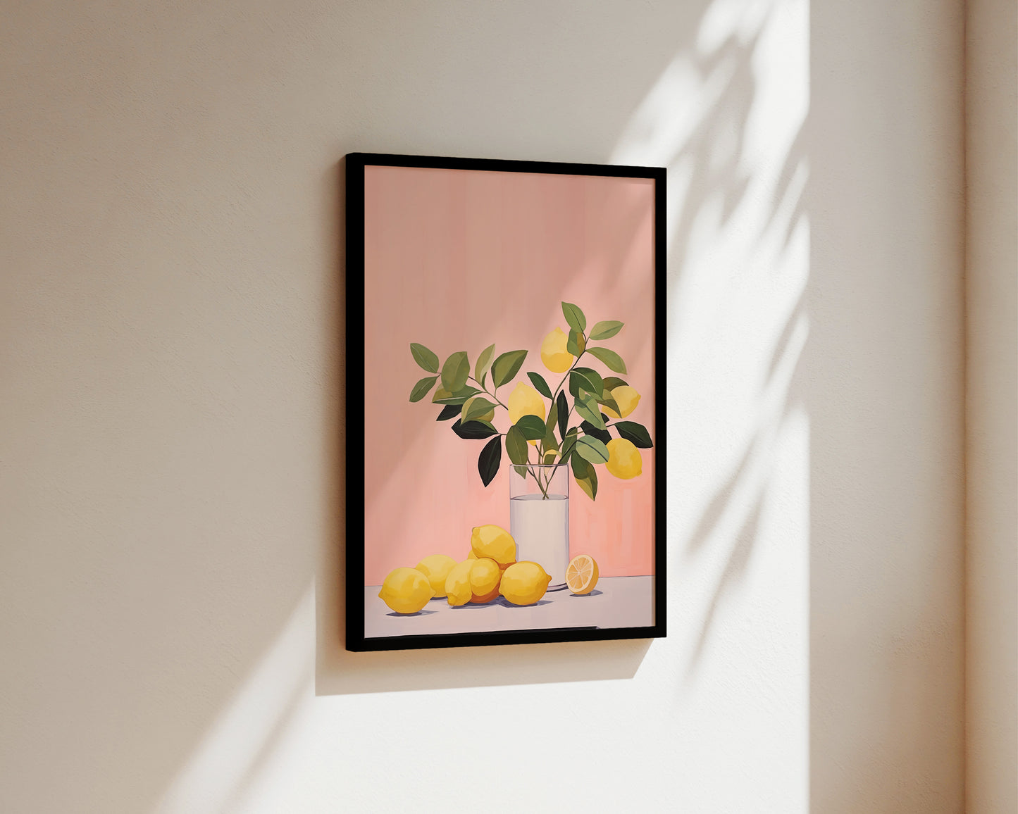 Pink Lemons Art Print