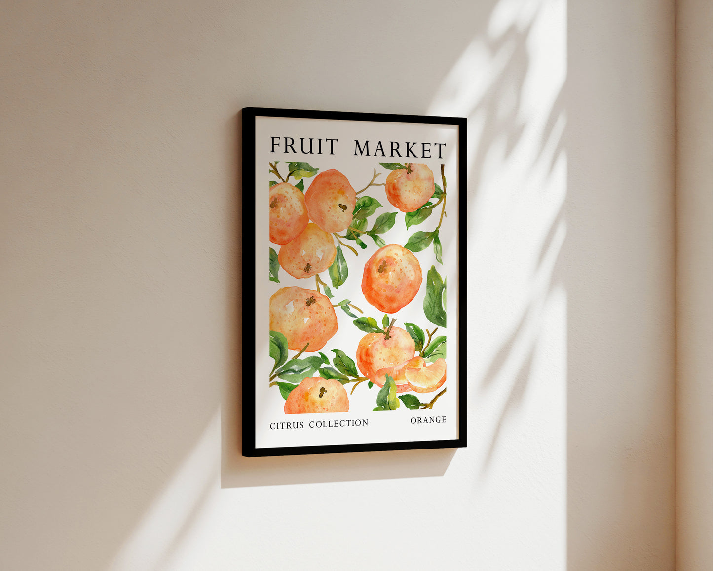 Fruit Market Orange Art Print