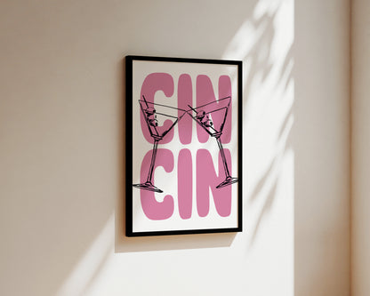 Cin Cin Pink Wall Art Print