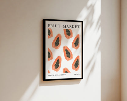 Fruit Market Papaya Art Wall Art Print