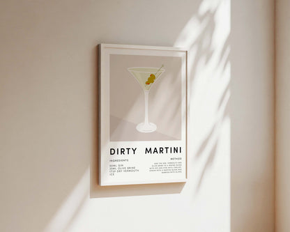 Dirty Martini Wall Art Print