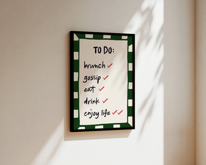 To Do List Wall Art Print