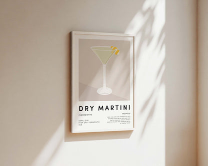 Dry Martini Wall Art Print