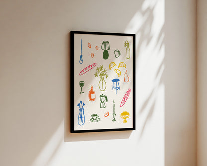 Dinner Table Wall Art Print