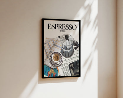 Paris Espresso Art Wall Art Print