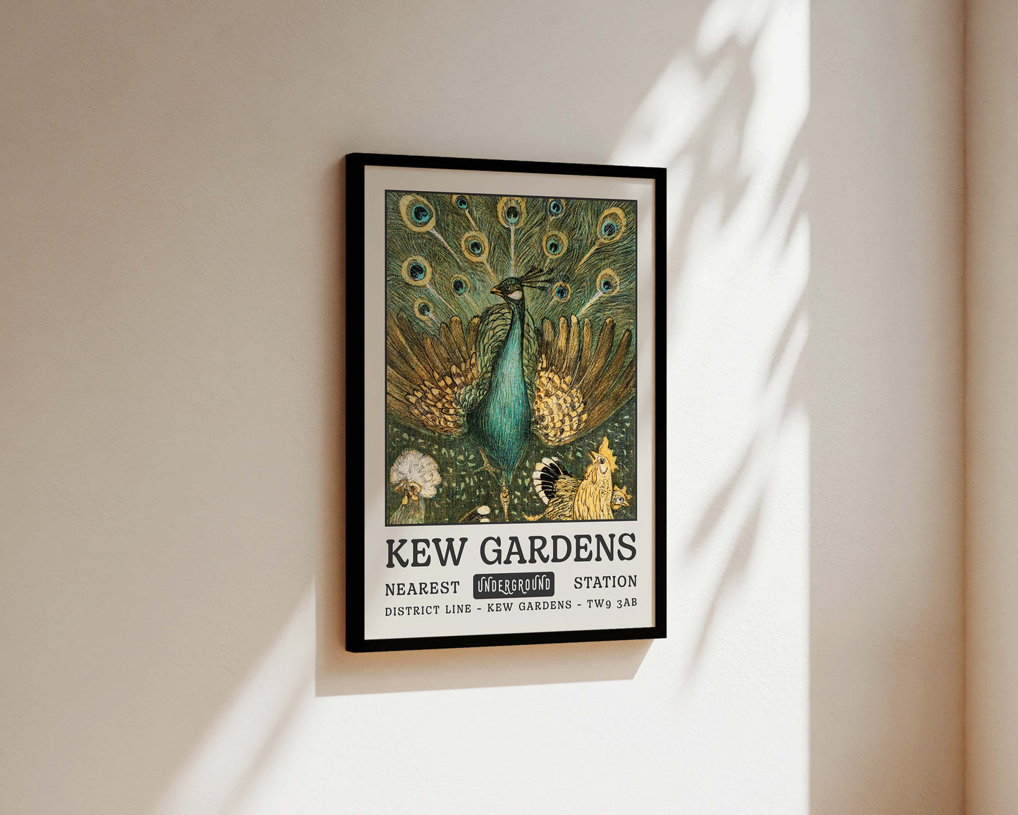 Kew Gardens Peacock Art Print