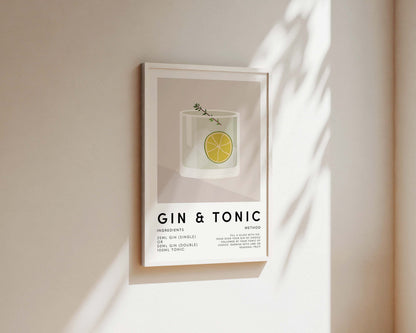 Gin & Tonic Wall Art Print