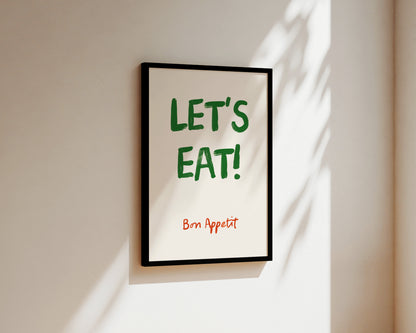 Let's Eat Green Wall Art Print