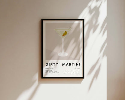 Dirty Martini Wall Art Print