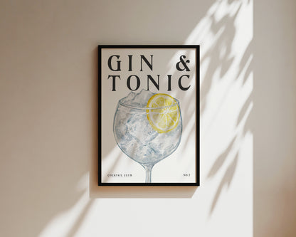 Gin & Tonic Wall Art Print