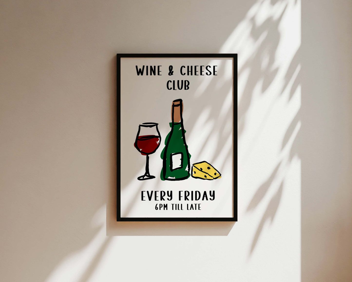 Wine And Cheese Club Print