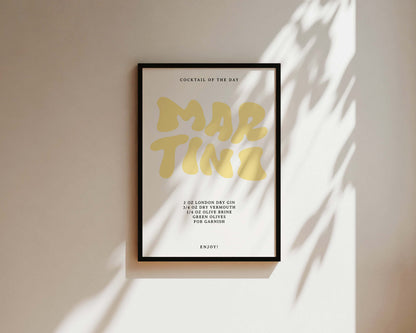 Martini Wall Art Print