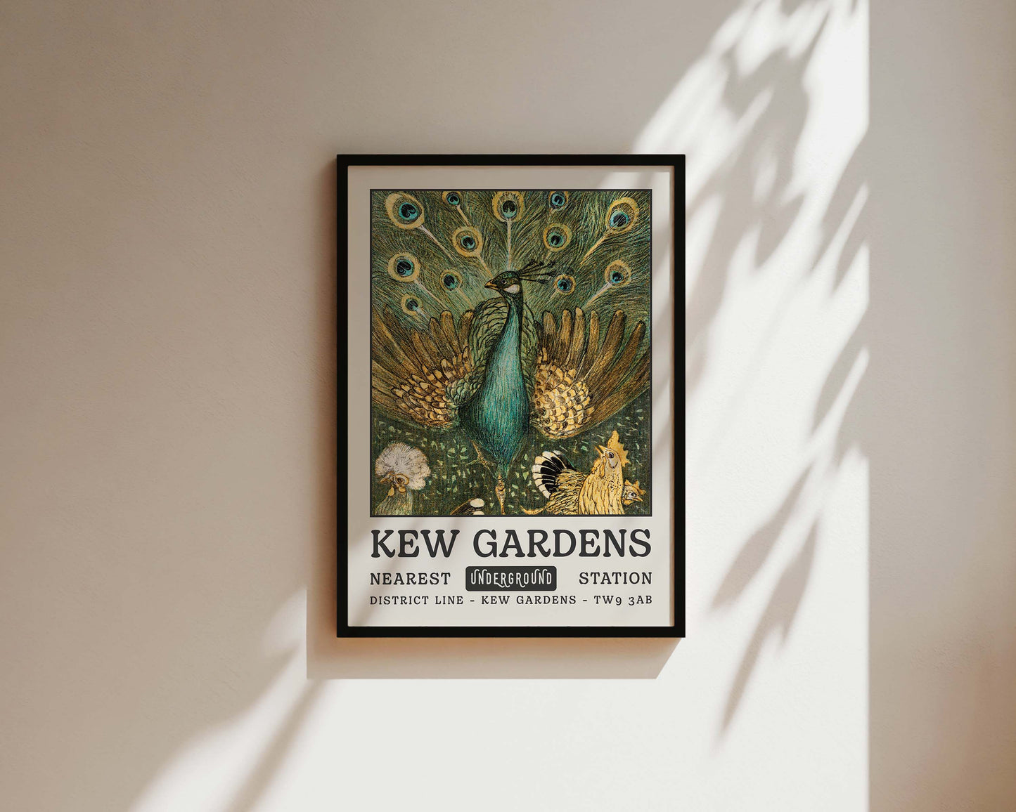 Kew Gardens Peacock Art Print