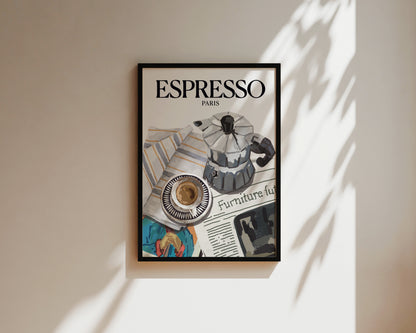 Paris Espresso Art Wall Art Print