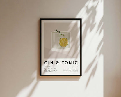 Gin & Tonic Wall Art Print