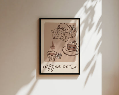 Coffee Core Dainty Wall Art Print