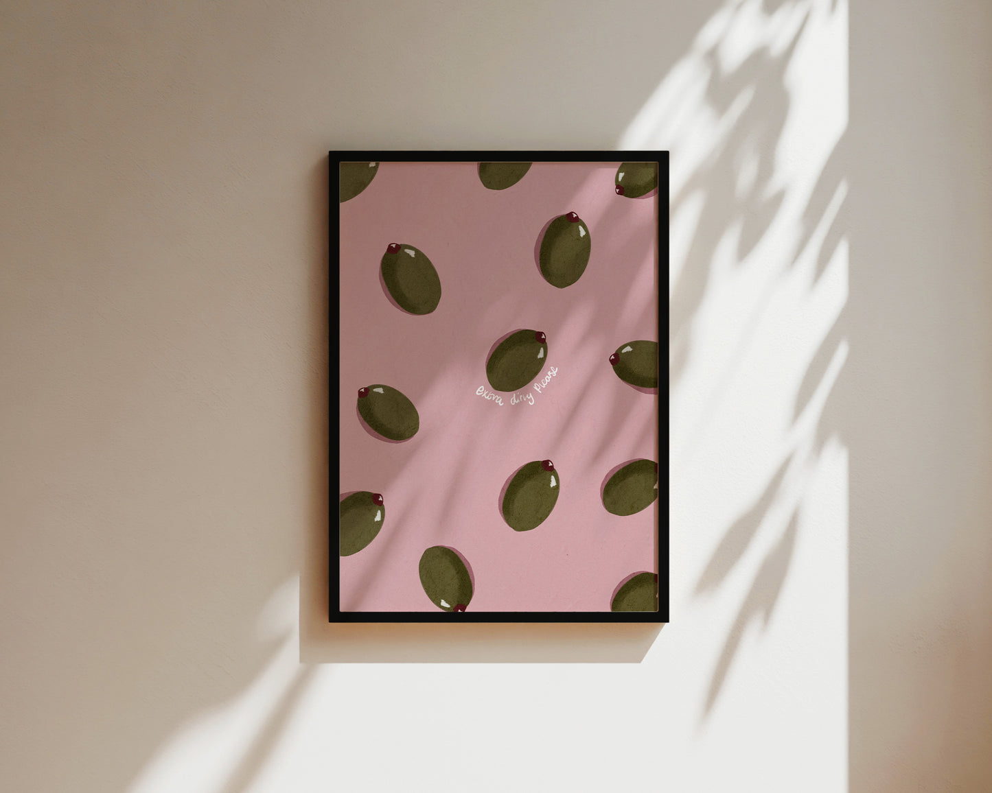 Pink Olive Print