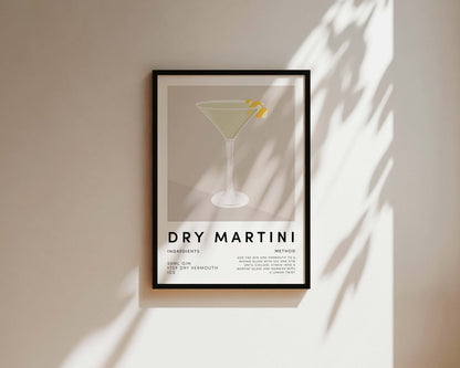 Dry Martini Wall Art Print
