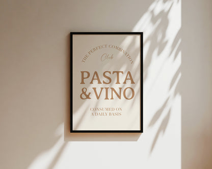 Pasta & Vino Art Wall Art Print