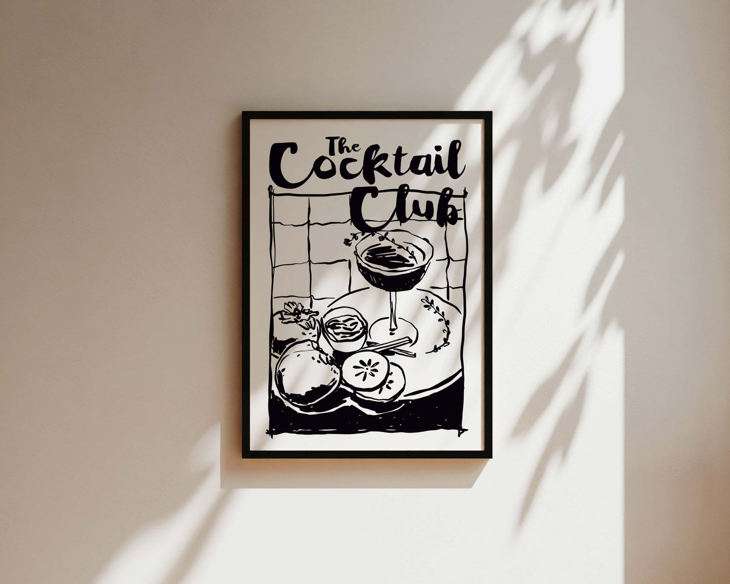 The Cocktail Club In Black Print