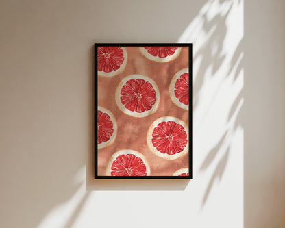 Grapefruit Art Wall Art Print