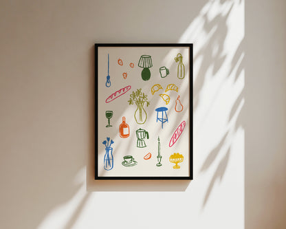 Dinner Table Wall Art Print