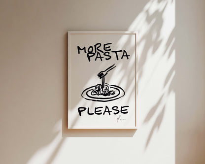 More Pasta Please Wall Art Print