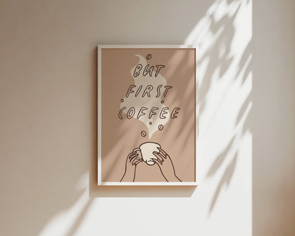 But First Coffee Dainty Wall Art Print