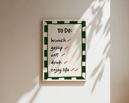 To Do List Wall Art Print