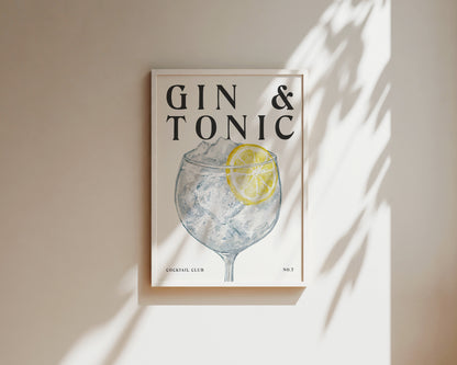 Gin & Tonic Wall Art Print