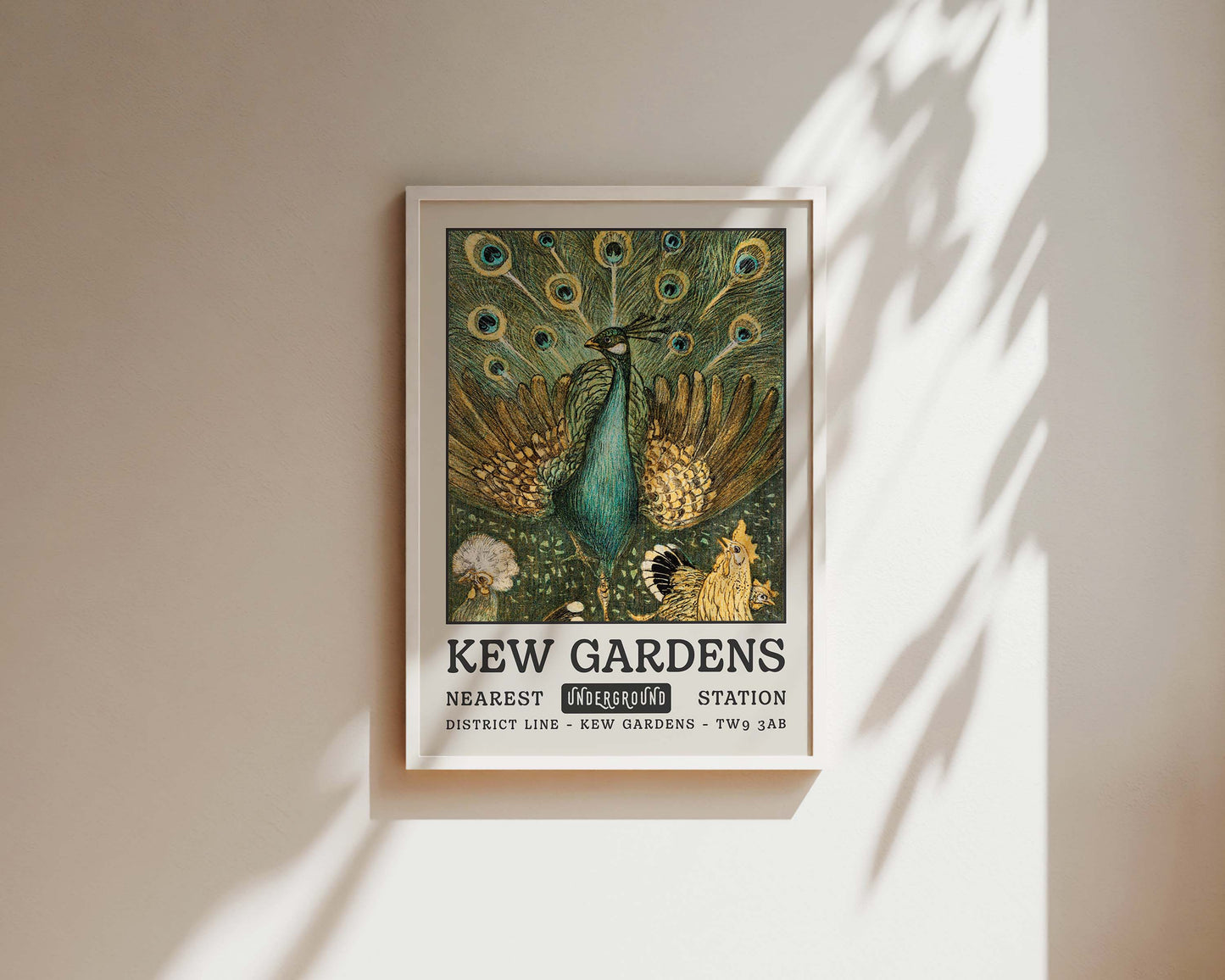 Kew Gardens Peacock Art Print