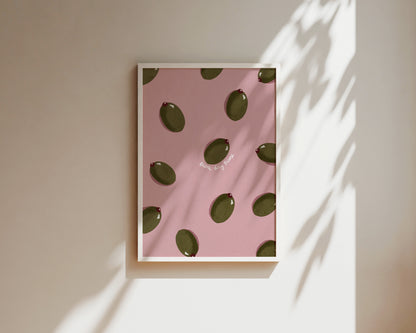 Pink Olive Wall Art Print