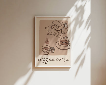 Coffee Core Dainty Wall Art Print