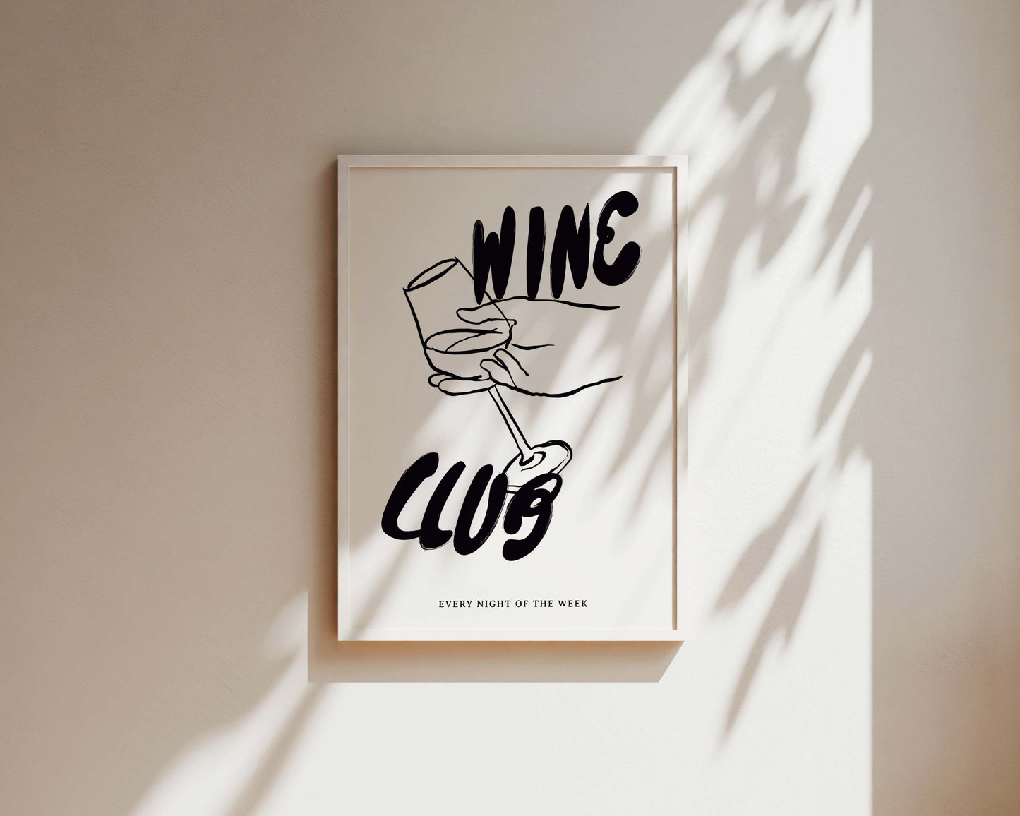 Wine Club In Black Print