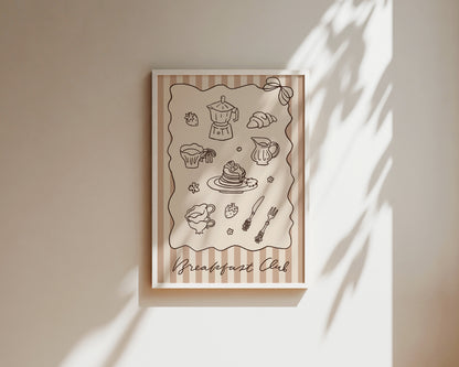 Breakfast Club Stripes Wall Art Print