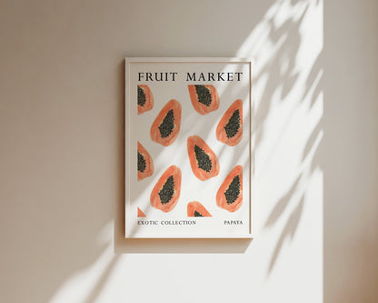 Fruit Market Papaya Art Wall Art Print