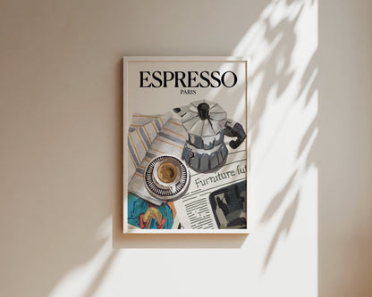 Paris Espresso Art Wall Art Print