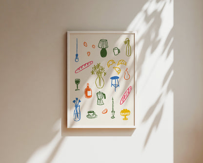Dinner Table Wall Art Print
