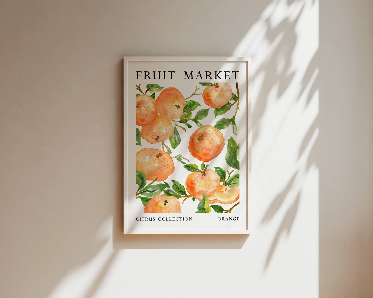 Fruit Market Orange Art Print