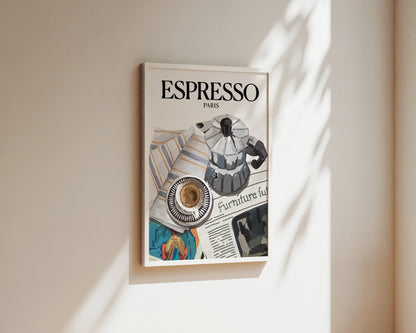 Paris Espresso Art Wall Art Print