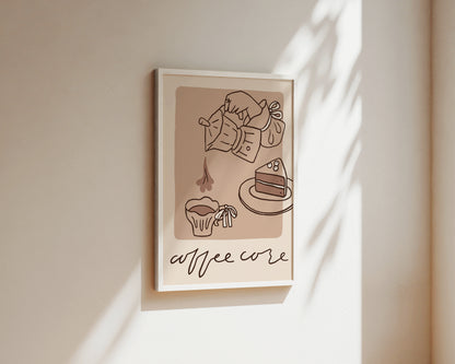 Coffee Core Dainty Wall Art Print