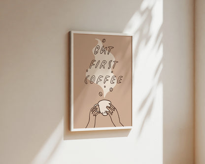 But First Coffee Dainty Wall Art Print