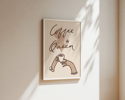 Coffee Queen Wall Art Print